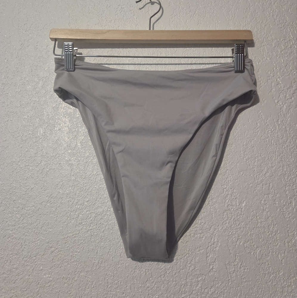 Skims Gray High-Waisted Bikini Bottom